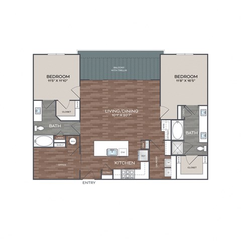 a floor plan of a 2100 sq ft roommates